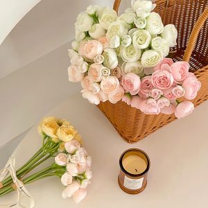 Cheap Ins-style lotus artificial flower wedding hall hand-held bouquet, fresh and simple home decoration photography props for sale