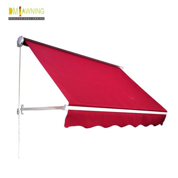 Patio Waterproof Windproof UV Resistence Aluminium Retractable Awning With Drop