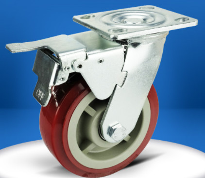 Quality 5 inch heavy duty casters with brakes wholesale