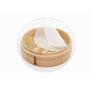 White Silicone Steamer Mat / Non Stick Silicone Dim Sum Pad For Buns Dumplings