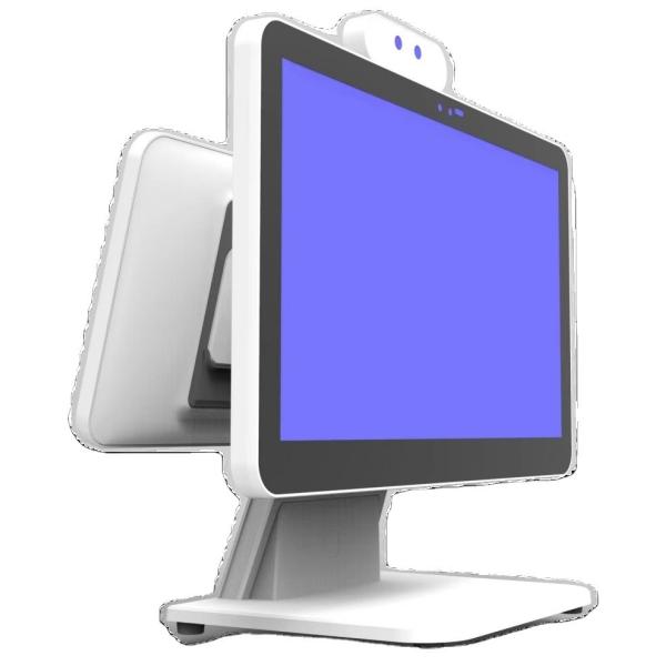 Quality 15/15.6" POS Display with LED/VFD/11.6" 2nd Display Black/White Win/Android Support wholesale