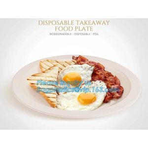 custom printed party plates disposable sugarcane bagasse plate Biodegradable