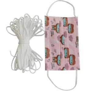 Cheap 3.5mm White Earloop String Flat For Child Colourful 3 Layer Face Masks for sale