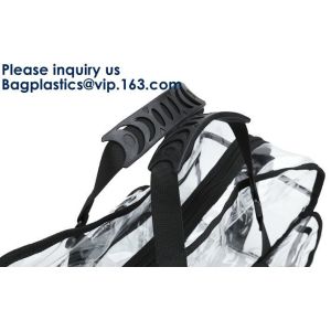 Professional Clear Makeup Cosmetic Bag PVC Carry Bag With 7 Extra Magnet Pockets