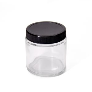 Clear Cosmetic Glass Jar 200ml Lotion Jars With Lids