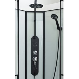 Customize Shower Room And Black Frame With Tray And Roof