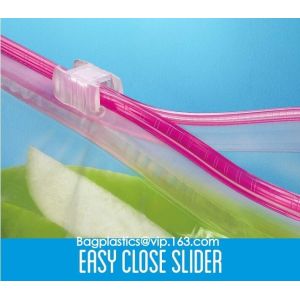 Biodegradable Slider Lock Bags, Compostable PLA Zipper Package, Corn Starch