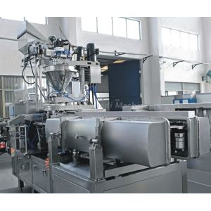 PLC Control Premade Bag Packing Machine / Premade Pouch Filling Sealing Machine