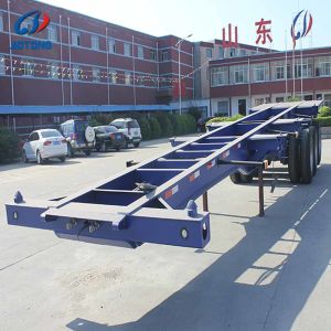3 Axle Container Skeleton Semi Trailer 20 40ft Heavy Duty I Beam