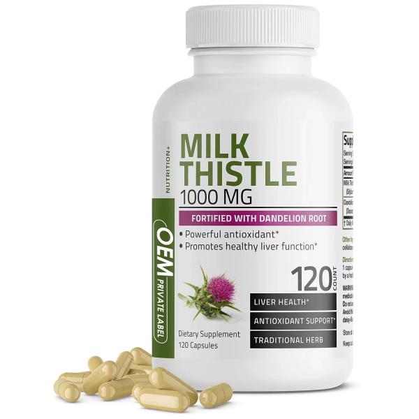 Private label Milk thistle capsules Protect the liver detoxify the face for healthcare