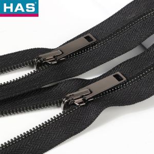 Customizable Puller Type 5 Metal Double-Point Teeth And Bright Gun Copper End