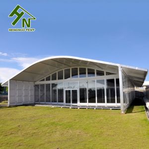 Arcum Canvas Party Tent Fire Retardant B1 Curve Aircraft Hangar Marquee