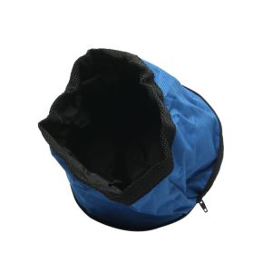 China 15x5cm Rounded Plastic Pet Bowls Water Canvas Travel Foldable Dog Bowl on sale