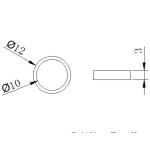 Diameter Ø12xØ10x3mm Piezoceramic Tube 100KHz With ISO 9001 Certification