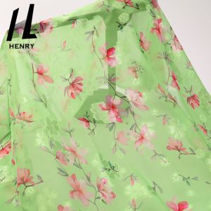 Fashionable Chiffon Dress Fabric Pattern Digital Printing Polyester Fabric