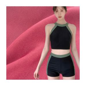 Yoga T Shirt Sports Tops Knitted Fabric With 4 Way Stretch In Polyester Spandex