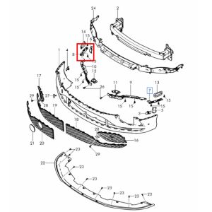 For Bentley Continental GT 2016-2019 Front Right Bumper Small Bracket OEM