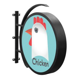 Wall Mounting LED Screen P4.7 Module Dual Sided Digital Circle LED Logo Sign for