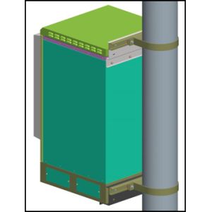 PEF Insulation IP55 Pole Mount Enclosure 150W/K Heat Exchanger