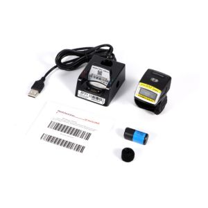 Portable Ring Barcode Scanner 1D Mini Bluetooth Barcode Reader 550mA Battery