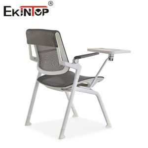 Mesh Back Stackable Meeting Training Chair With Tablet Easy Assemble