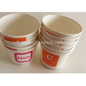 5oz Cartoon Color Ice Cream Paper Cups , Paper Ice Cream Bowls Eco Friendly