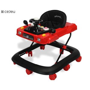 Baby Walker Adjustable Height Removable Toy Wheels Folding Portable