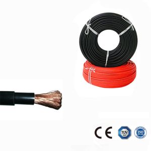 China Ultraviolet Resistant Solar PV Cable 4mm2 XLPE Double Insulation Black / Red on sale