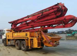 China Diesel Used Putzmeister Concrete Pump Truck 37M 4 Boom 287KW Power on sale