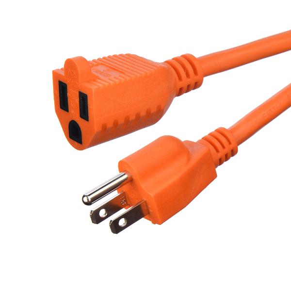 ETL Certified NEMA 5-15P to NEMA 5-15R SJW SJTW 12/3 10/12/14 Gauge Outdoor Power Extension Cord Female End Type NEMA