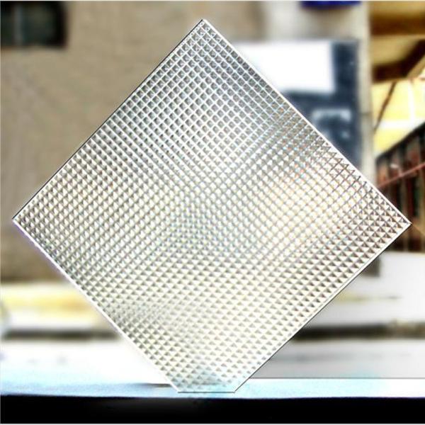 Quality Cross Fluted Patterned Tempered Glass Flat Decorative Shower Screen wholesale