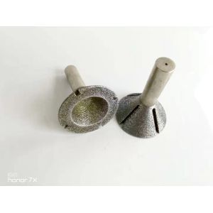 Conical Length 35mm Width15mm Diamond Grinding Head 100 Grit Abrasion Resistance