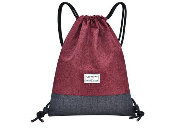 Quality High Durability Polyester Drawstring Backpack , Gym Sack Drawstring Bag wholesale