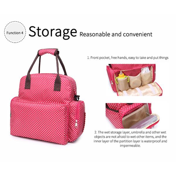Waterproof Anti-theft Nappy Tote Diaper Bag Multi-Function Travel Backpack Maternity Diaper Shoulder Bag with Changing Mat