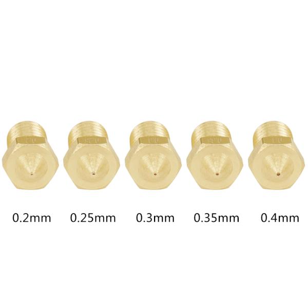 GT2 Pitch 2mm MK8 Copper 3D Printer Nozzle Size 12.5mm X 7mm