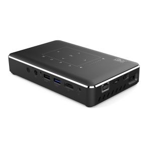 4K Mini Portable DLP Projector Android 9.0 HDMI 4 Corner Touch Function