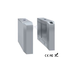 Wire Drawing Automatic Flap Barrier Glass Retractable LED Indicator