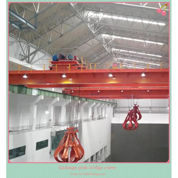China's high quality and low price 40 ton garbage grab bridge double beam crane, power plant double beam crane, grab dou