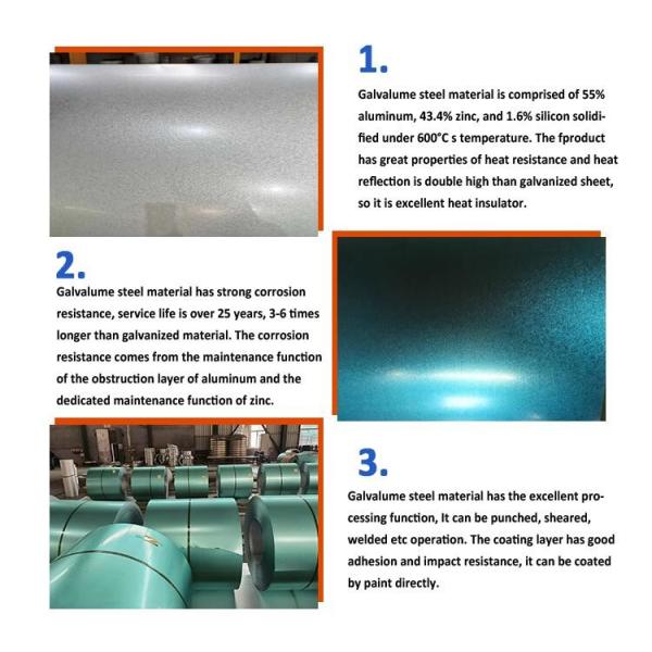 G550 SGLCC Minimum Spangle Steel Gl Coils Zincalume ISO9001