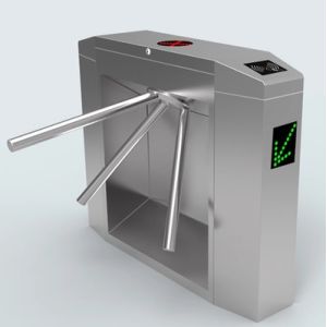 550mm Width Tripod Barrier Gate 1mm Thick Pedestrian Turnstile Gate With Card