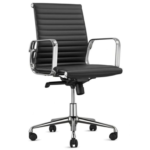 360-Degree Swivel PU Office Chair with Lightweight 25 Lbs Design and 20 Inches