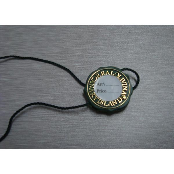 Quality Custom Cheap Green Plastic Name Seal Tags For Clothes With Printed Sticker Label wholesale