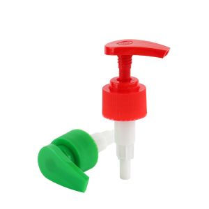 Colored Screw Lotion Pump 28/410 Flat Nozzle Ribbed Press Type Lotion Pump