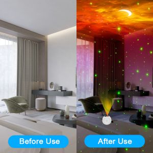 Portable RGB Moon Projector Night Light , Durable Stars And Moon Projector Lamp