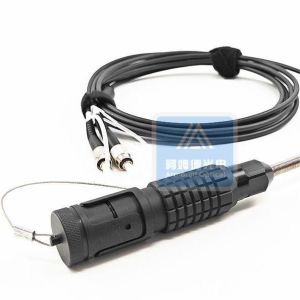 Cheap 2 Core Armored Patch Cord Military Jumper Cables 5.0mm Black TPU Jacket Pro Beam FC for sale