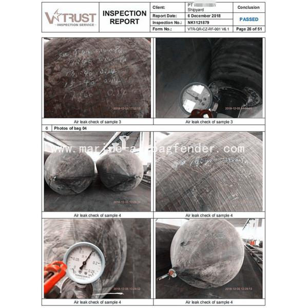 Ship Upgrading Docking Inflatable Marine Airbags Environment Friendly