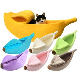 China Warm Soft Punny Lovely Pet Supplies For Banana  Indestructible Pet Bed on sale