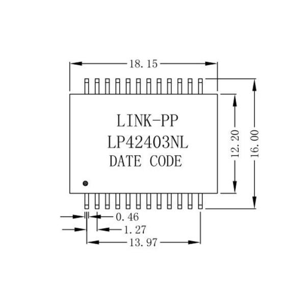 Quality 30FB-26NL Module Single Port 1:1 10/100Base-TX Lan Transformer 24Pin LP42403NL wholesale