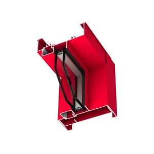 Lightweight Aluminium Window Frame Extrusions Corrosion Resistance Red Color