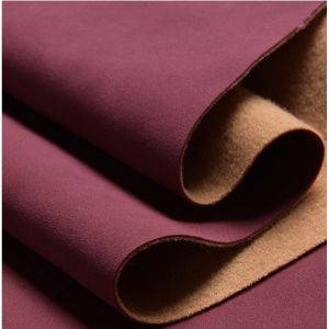 Faux Printed PU Shoe Leather Waterproof Lambskin Yangbuck Brushed Bottom